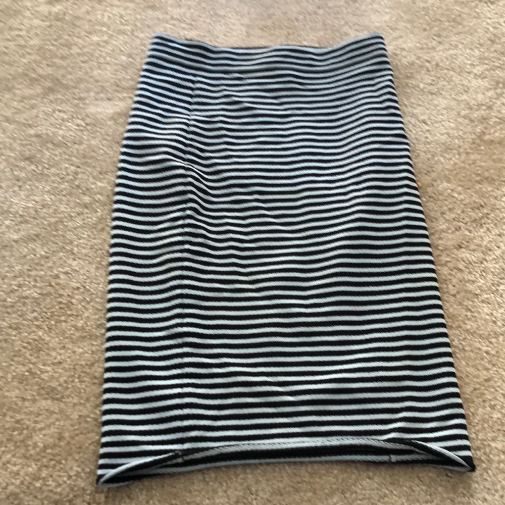 ALC bandage skirt size small - light blue and black stripes.
